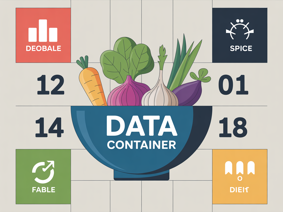 데이터를 담는 그릇으로서 데이터베이스 테이블을 표현한 이미지