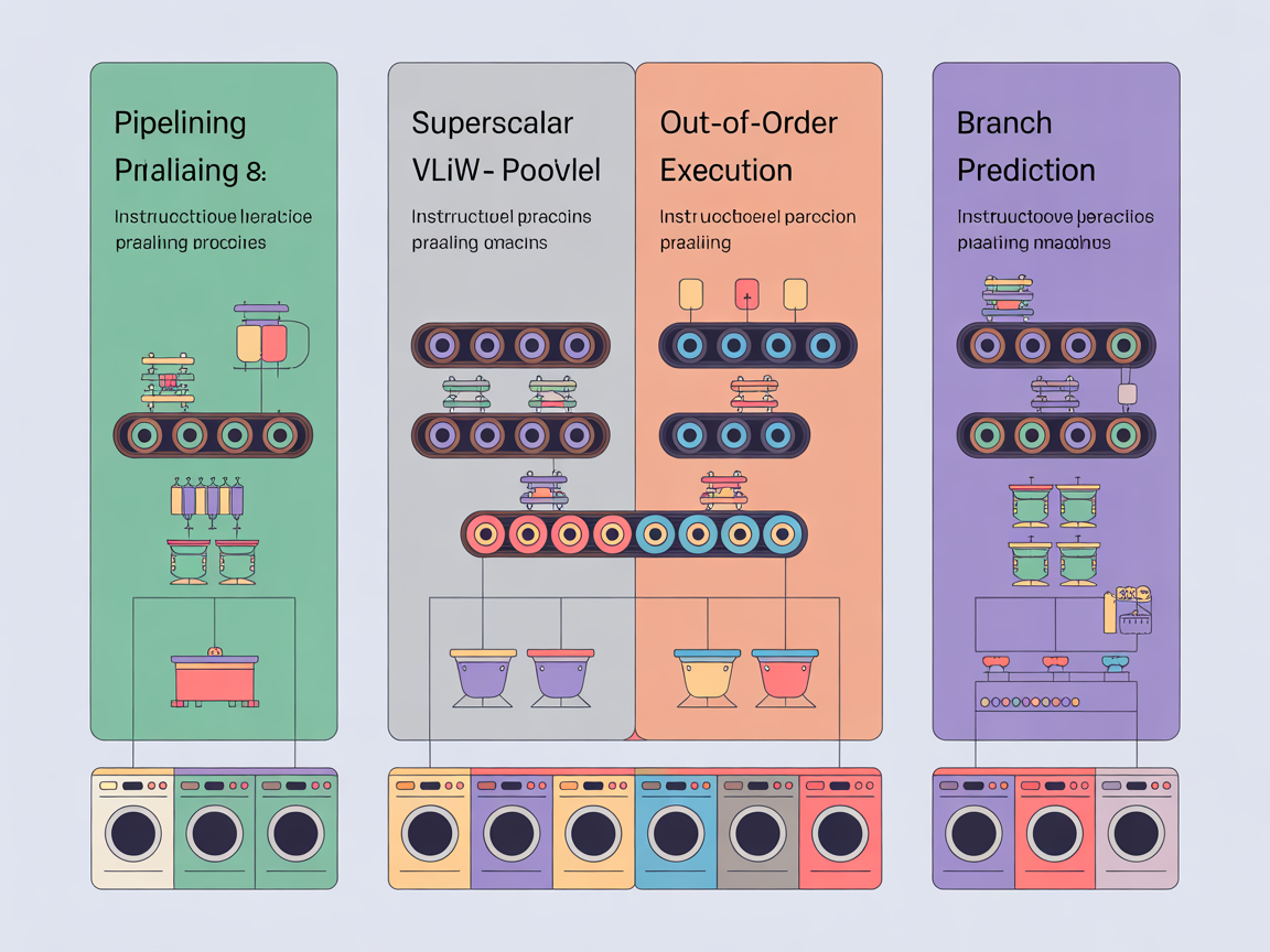 주요 명령어 병렬 처리 기법 5가지 시각화 인포그래픽