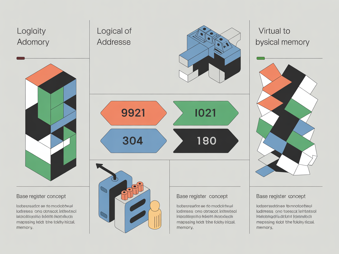 논리 주소와 물리 주소의 이중성 및 가상 주소와 물리 주소 매핑을 설명하는 인포그래픽