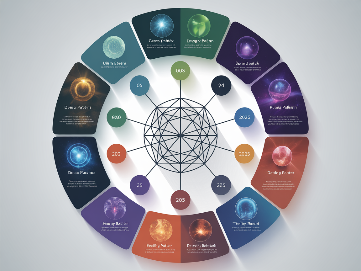 2025년 십이신살 에너지 패턴과 운명 네비게이션을 표현한 현대적 인포그래픽