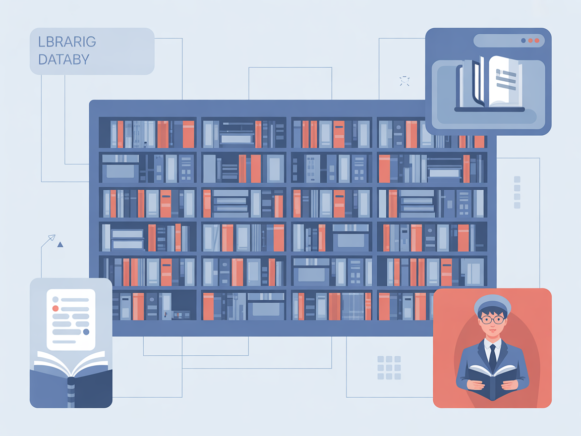 데이터베이스와 DBMS 관계를 도서관과 사서에 빗댄 이미지