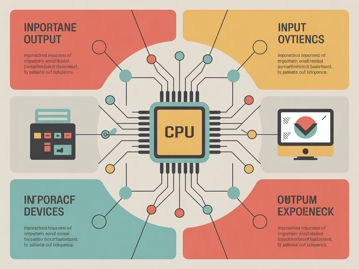 컴퓨터 성능에서 입출력장치 역할과 중요성을 설명하는 인포그래픽